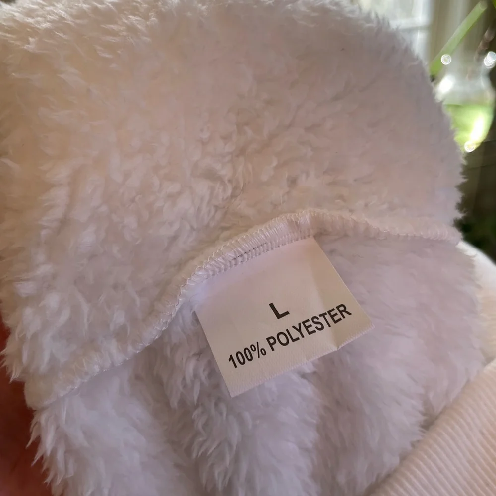 NWOT Bicolor Oversized Plush Top Zip Pullover Hoodie | Size Large - Picture 7 of 9